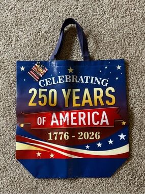 Celebrating 250 Years of America Tote Bag - Red, White & Blue
